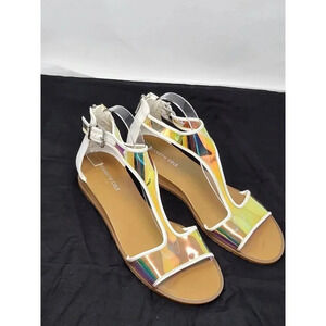 Kenneth Cole New York Women's Jenessa White Wedge Sandals size 10